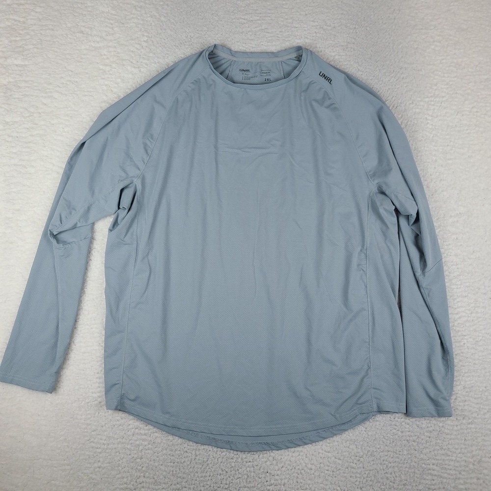 UNRL Shirt Mens 2XL Blue-ish Gray Streamline Crewneck Activewear T-Shirt